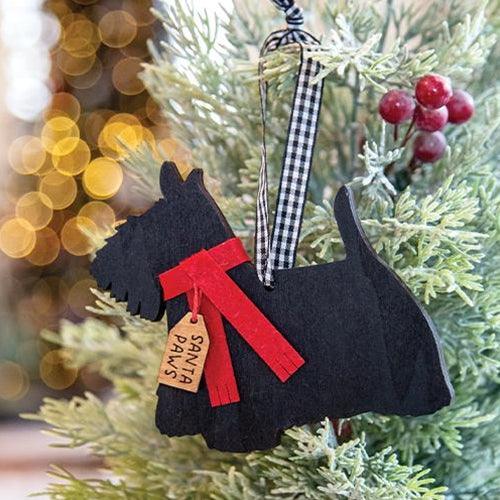 Santa Paws Scotty Dog Ornament - The Fox Decor