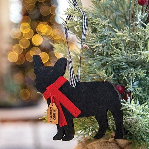 Merry Woofmas Frenchie Ornament - The Fox Decor