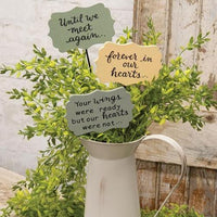Thumbnail for Until We Meet Again Plant Stake 3 Asstd - The Fox Decor