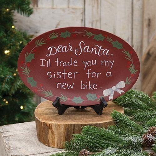 I'll Trade You My Sister Oval Plate - The Fox Decor