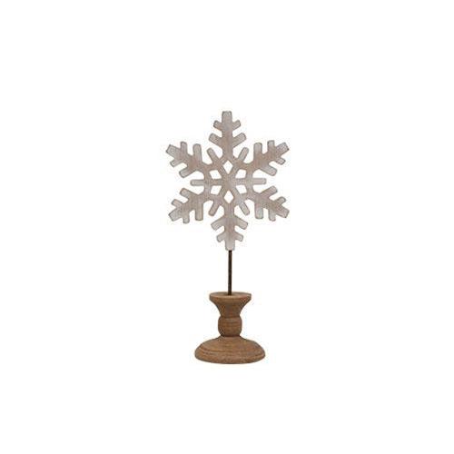 3 Set Distressed Wooden Snowflake Spindles - The Fox Decor