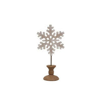 3 Set Distressed Wooden Snowflake Spindles - The Fox Decor