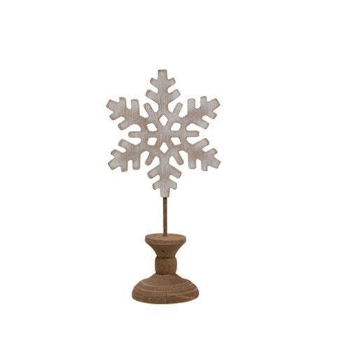 3 Set Distressed Wooden Snowflake Spindles - The Fox Decor