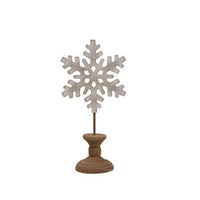 3 Set Distressed Wooden Snowflake Spindles - The Fox Decor