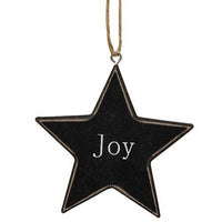 Thumbnail for Black Star Christmas Words Ornament 4 Asstd