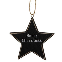 Thumbnail for Black Star Christmas Words Ornament 4 Asstd