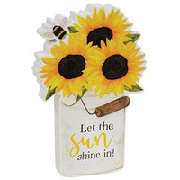Let the Sunshine In Sunflower Bucket Chunky Sitter - The Fox Decor