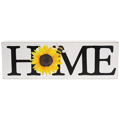 Sunflower & Bee Home Sign
