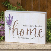 Thumbnail for Where Love Begins Box Sign - The Fox Decor