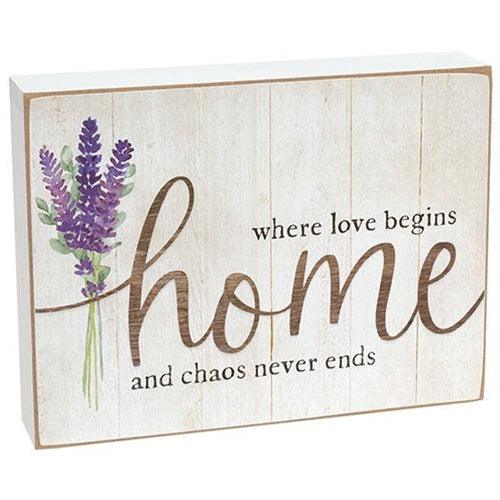 Where Love Begins Box Sign - The Fox Decor