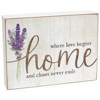 Thumbnail for Where Love Begins Box Sign - The Fox Decor
