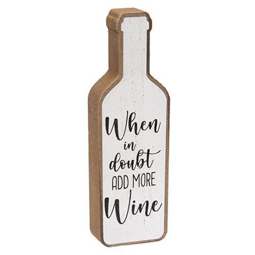 3 Set Distressed Wooden When In Doubt Blocks - The Fox Decor