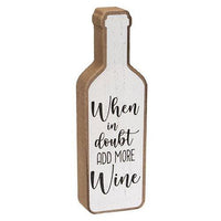 3 Set Distressed Wooden When In Doubt Blocks - The Fox Decor