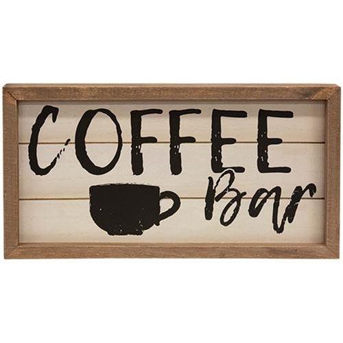 Coffee Bar Shiplap Look Framed Sign - The Fox Decor