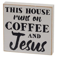 Coffee & Jesus Square Block 3 Asstd - The Fox Decor