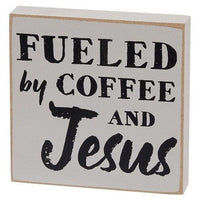 Coffee & Jesus Square Block 3 Asstd - The Fox Decor