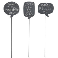 Thumbnail for House Plant Sayings Stake 3 Asstd - The Fox Decor