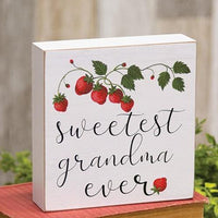 Sweetest Grandma Ever Box Sign - The Fox Decor