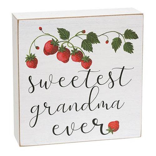 Sweetest Grandma Ever Box Sign - The Fox Decor