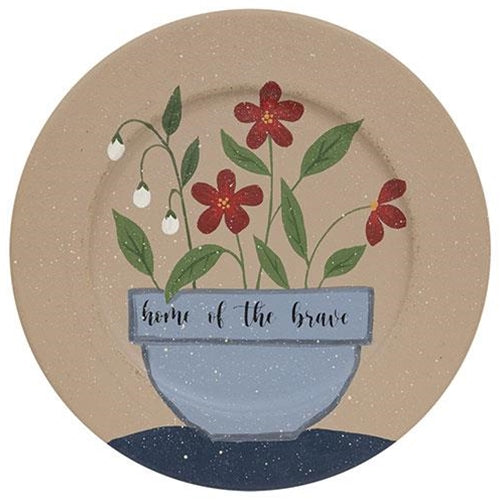 Land of the Free Flowers Plate 2 Asstd
