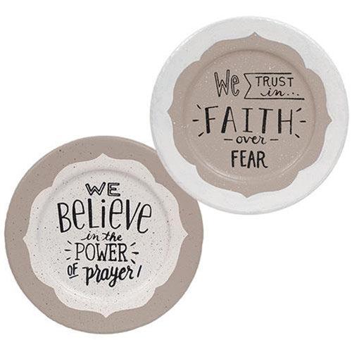 Power of Prayer Plate 2 Asstd - The Fox Decor