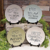 Lord Bless This Wonderful Woman Plate 4 Asstd - The Fox Decor