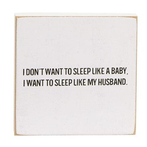 Sleep Like a Baby Square Block 2 Asstd - The Fox Decor
