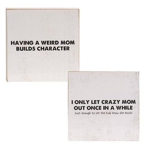 Weird Mom Square Block 2 Asstd - The Fox Decor