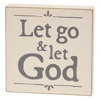 Let Go & Let God Square Block 3 Asstd - The Fox Decor