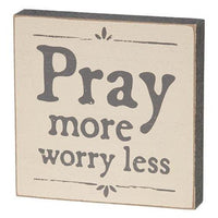 Let Go & Let God Square Block 3 Asstd - The Fox Decor