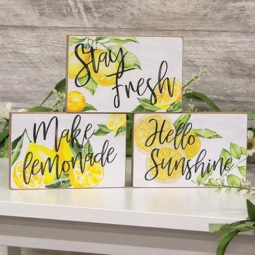 Stay Fresh Lemon Block 3 Asstd - The Fox Decor