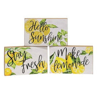 Stay Fresh Lemon Block 3 Asstd - The Fox Decor