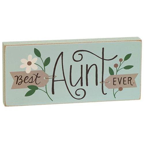 Best Lady Ever Floral Block 4 Asstd - The Fox Decor