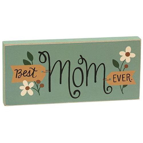 Best Lady Ever Floral Block 4 Asstd - The Fox Decor