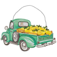 Fresh Lemons Wooden Truck Hanger - The Fox Decor