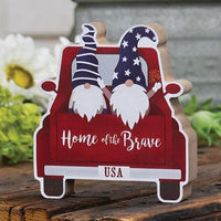 Home Of the Brave Gnome Chunky Truck Sitter - The Fox Decor