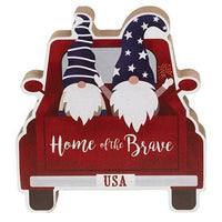 Home Of the Brave Gnome Chunky Truck Sitter - The Fox Decor