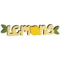 Lemons Wooden Word Cutout Sitter - The Fox Decor