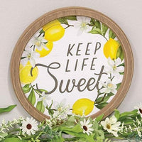 Keep Life Sweet Round Framed Sign - The Fox Decor