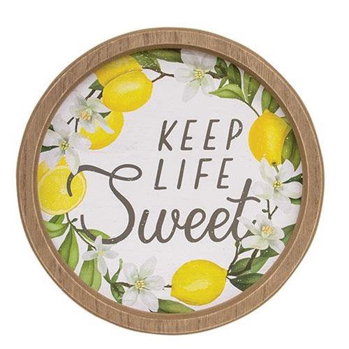Keep Life Sweet Round Framed Sign - The Fox Decor