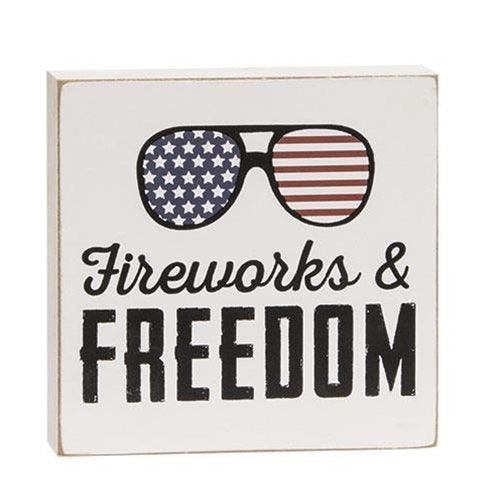 Fireworks & Freedom Square Block 3 Asstd - The Fox Decor