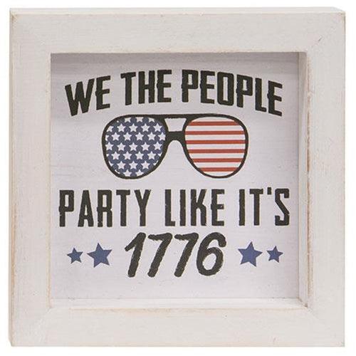 Party Like It's 1776 Mini Square Frame 3 Asstd - The Fox Decor