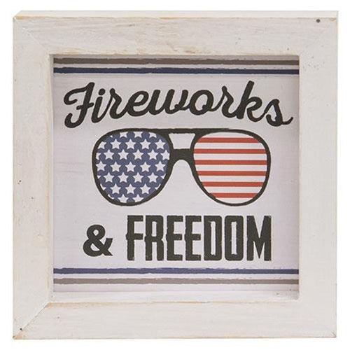 Party Like It's 1776 Mini Square Frame 3 Asstd - The Fox Decor