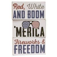 Fireworks & Freedom Block 3 Asstd - The Fox Decor