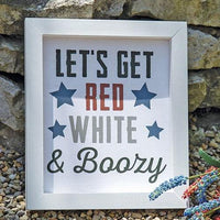 Red White & Boozy Framed Sign - The Fox Decor