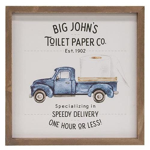 Big John's Toilet Paper Co Framed Sign - The Fox Decor