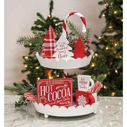 2 Set Hot Cocoa For Santa Chunky Cup Sitters - The Fox Decor