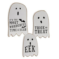 3 Set Trick or Treat Chunky Ghost Sitters - The Fox Decor