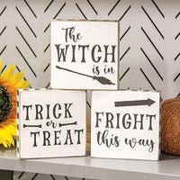 Thumbnail for Fright This Way Square Block 3 Asstd - The Fox Decor