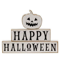 3 Set Happy Halloween & Pumpkin Blocks - The Fox Decor